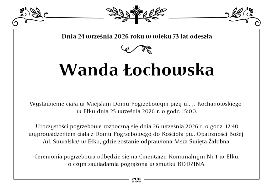 Wanda Łochowska - nekrolog